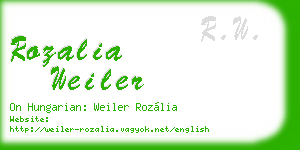 rozalia weiler business card