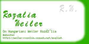 rozalia weiler business card